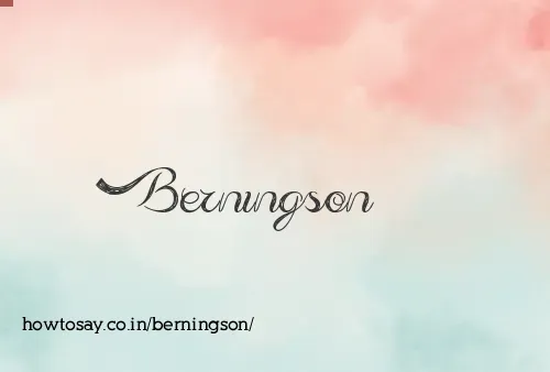 Berningson