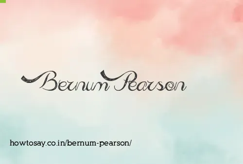 Bernum Pearson