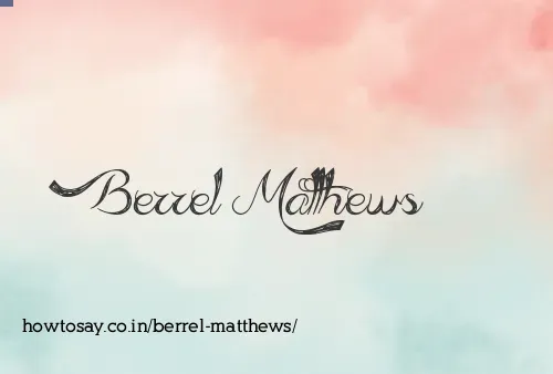 Berrel Matthews