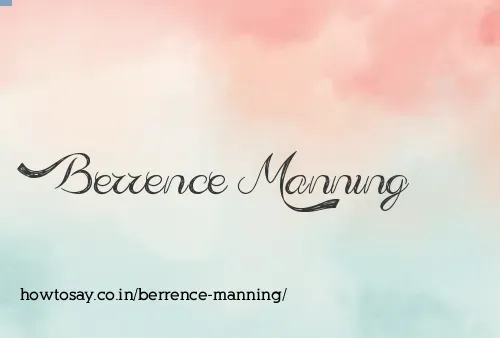 Berrence Manning