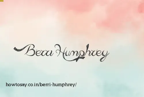 Berri Humphrey