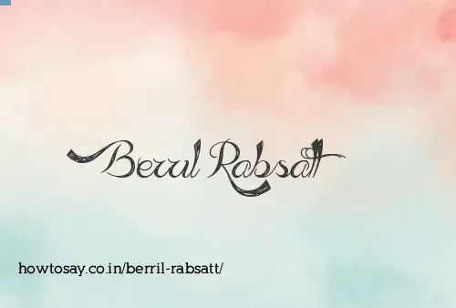 Berril Rabsatt