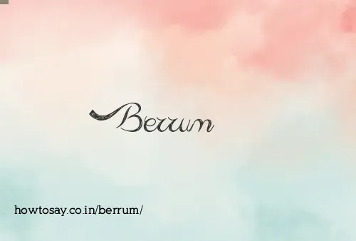 Berrum