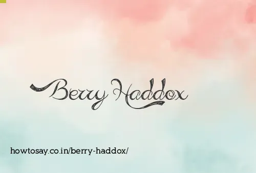 Berry Haddox