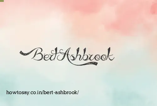 Bert Ashbrook