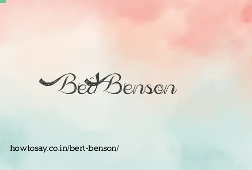 Bert Benson