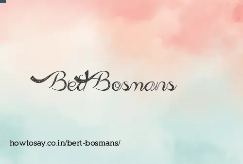 Bert Bosmans