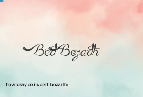 Bert Bozarth