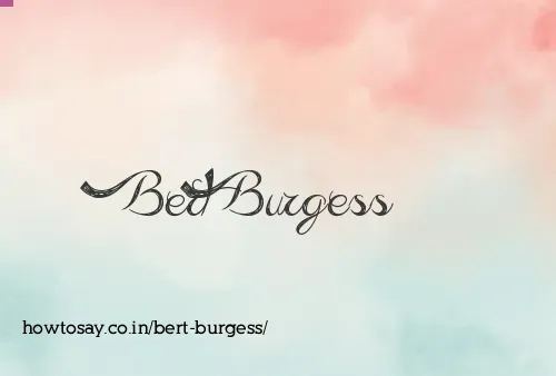 Bert Burgess