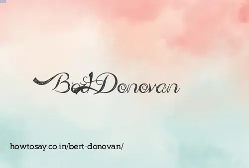 Bert Donovan