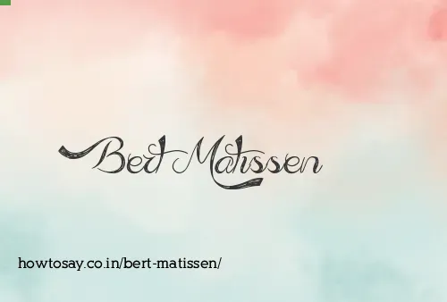 Bert Matissen