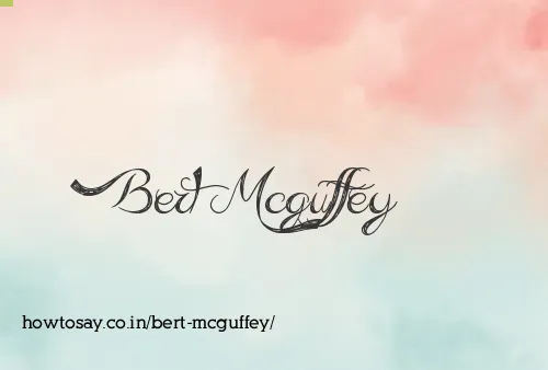 Bert Mcguffey