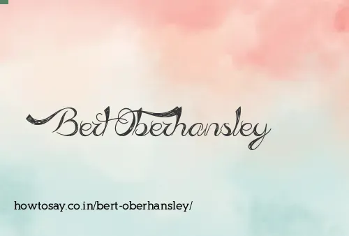 Bert Oberhansley