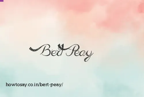 Bert Peay