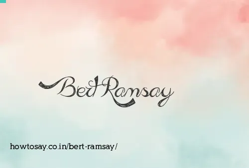 Bert Ramsay
