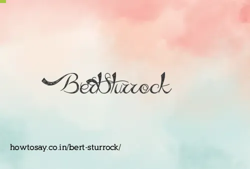 Bert Sturrock