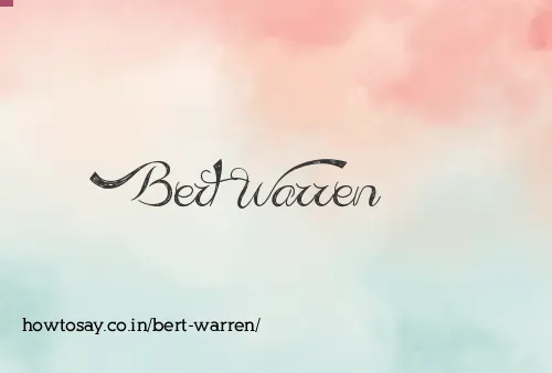 Bert Warren