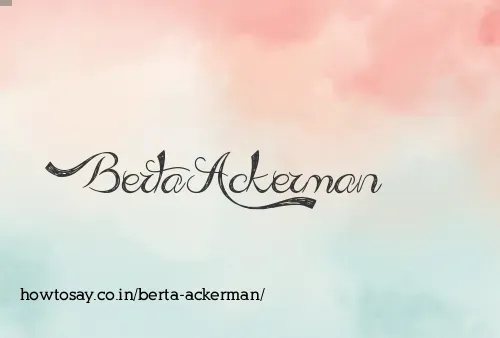 Berta Ackerman