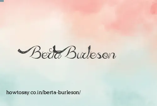 Berta Burleson