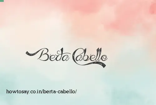 Berta Cabello