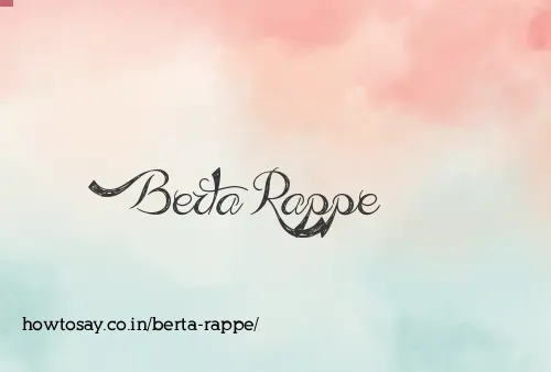 Berta Rappe