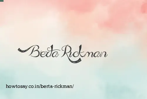 Berta Rickman