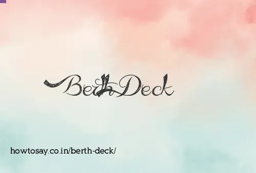 Berth Deck