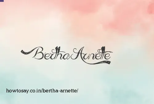 Bertha Arnette