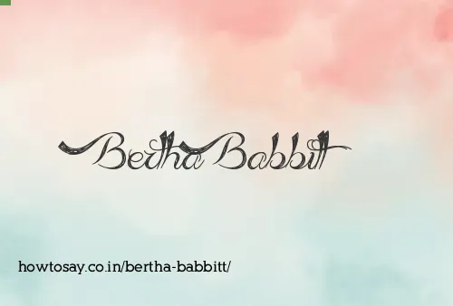 Bertha Babbitt