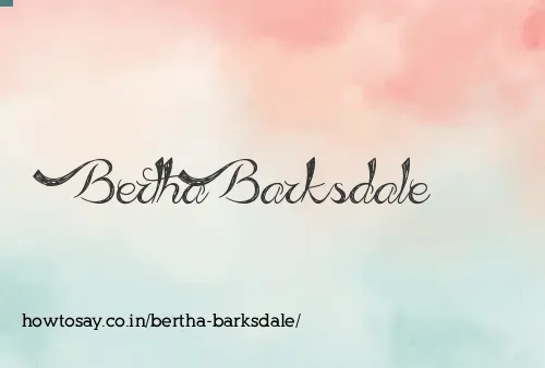 Bertha Barksdale