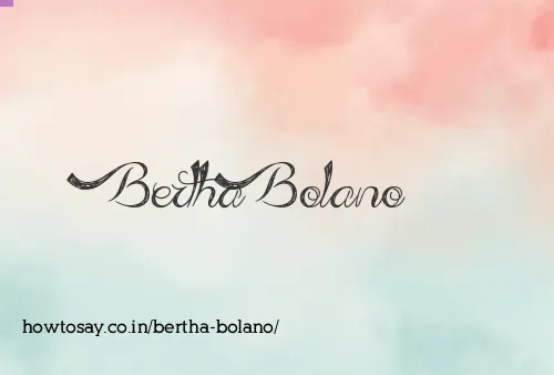 Bertha Bolano