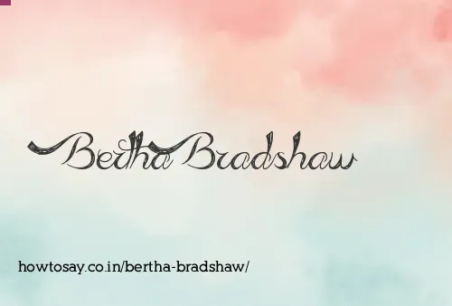 Bertha Bradshaw