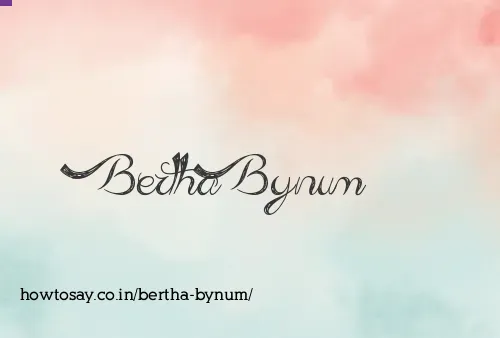 Bertha Bynum