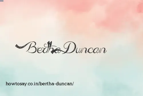 Bertha Duncan