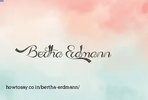Bertha Erdmann