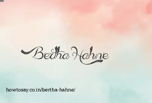 Bertha Hahne