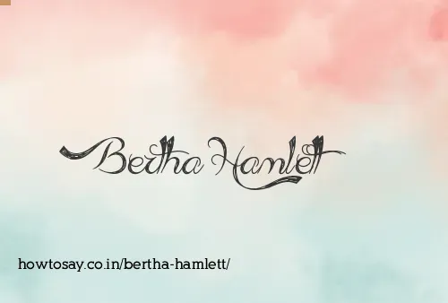 Bertha Hamlett