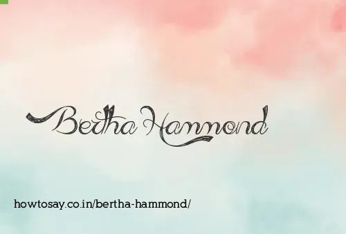 Bertha Hammond