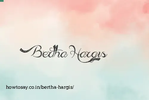 Bertha Hargis