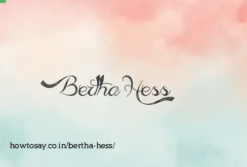 Bertha Hess