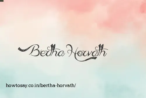 Bertha Horvath