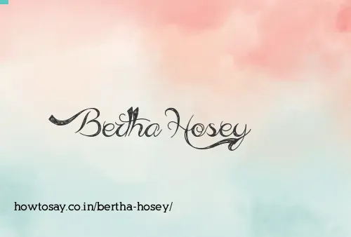 Bertha Hosey