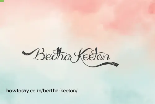 Bertha Keeton