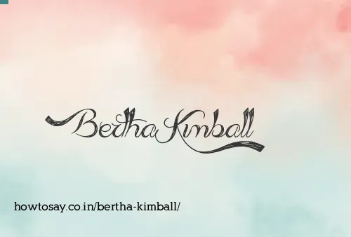 Bertha Kimball