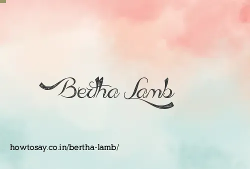 Bertha Lamb