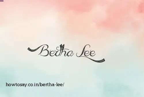 Bertha Lee
