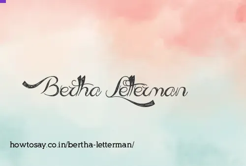 Bertha Letterman