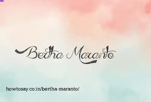 Bertha Maranto
