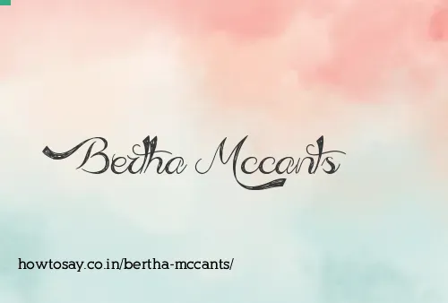 Bertha Mccants