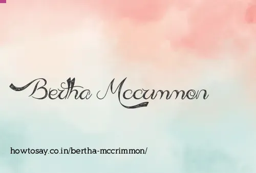 Bertha Mccrimmon